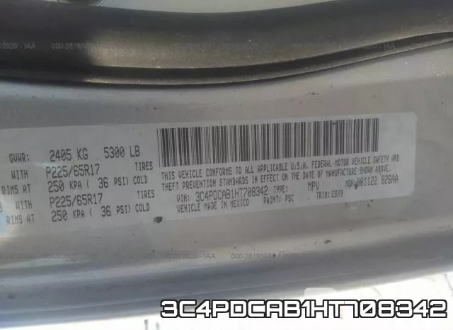 3C4PDCAB1HT708342 фото 10
