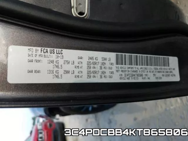 3C4PDCBB4KT865806 фото 2