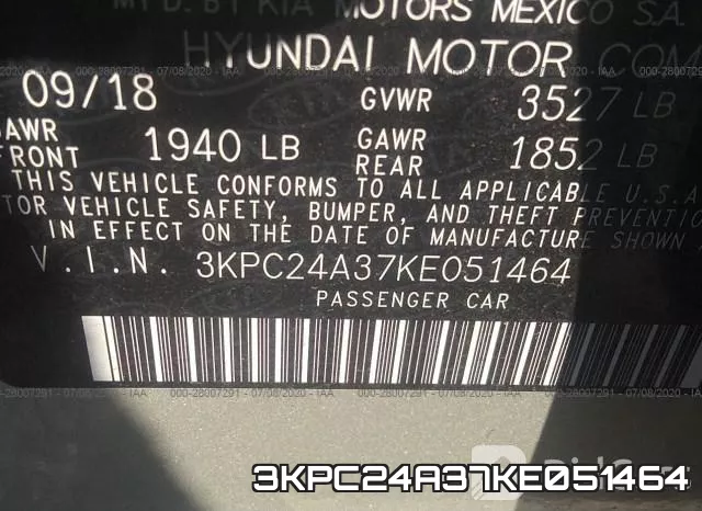3KPC24A37KE051464 фото 10