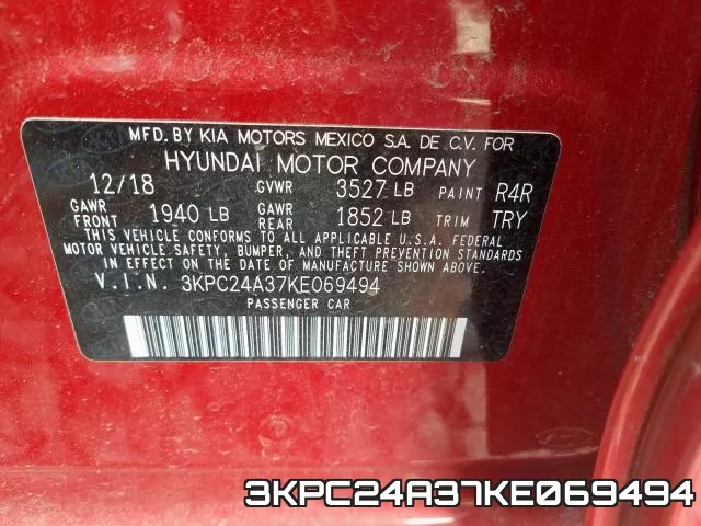3KPC24A37KE069494 фото 2