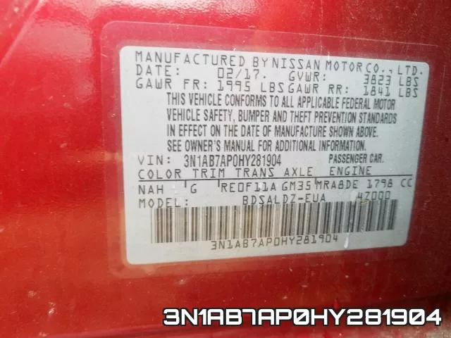 3N1AB7AP0HY281904 фото 2