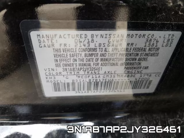 3N1AB7AP2JY326461 фото 2