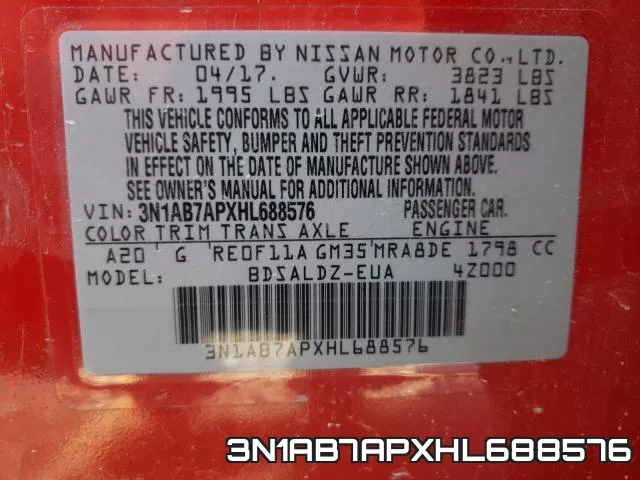 3N1AB7APXHL688576 фото 2