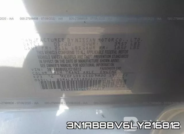 3N1AB8BV6LY216812 фото 10