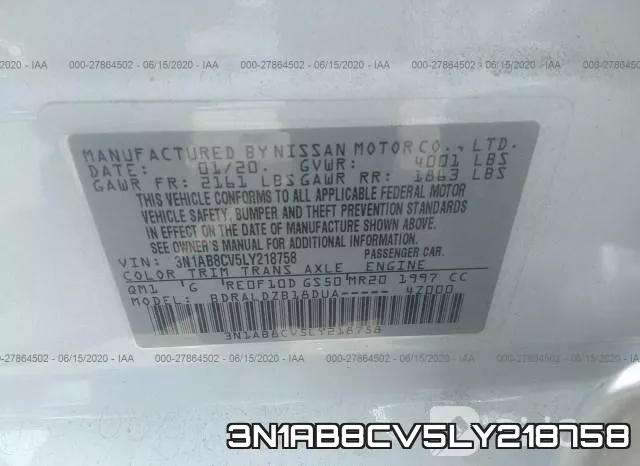 3N1AB8CV5LY218758 фото 10
