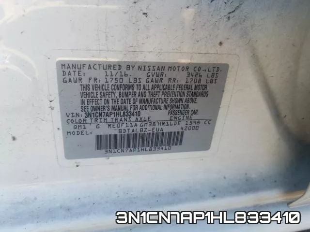 3N1CN7AP1HL833410 фото 2