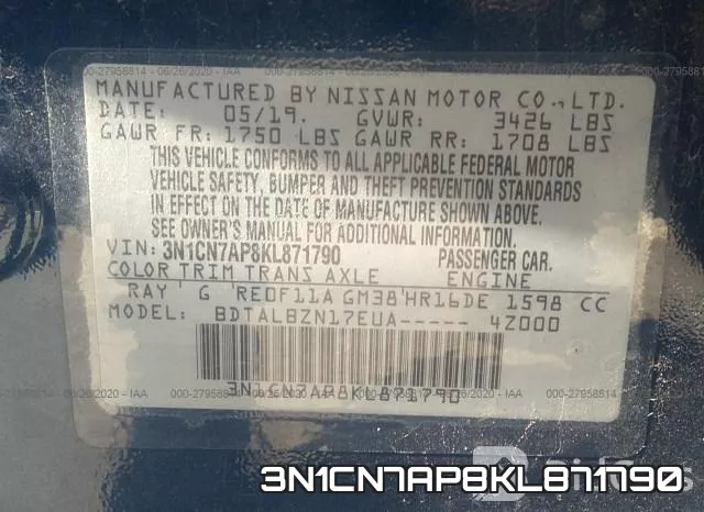 3N1CN7AP8KL871790 фото 10