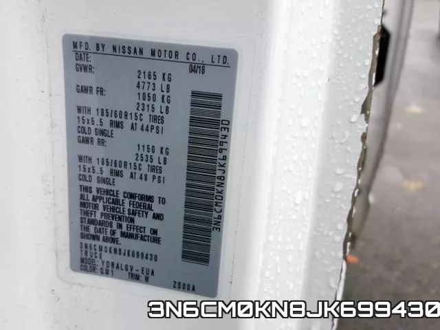 3N6CM0KN8JK699430 фото 2