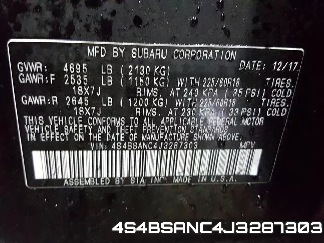 4S4BSANC4J3287303 фото 2