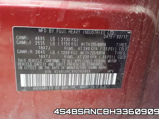 4S4BSANC8H3360909 фото 2