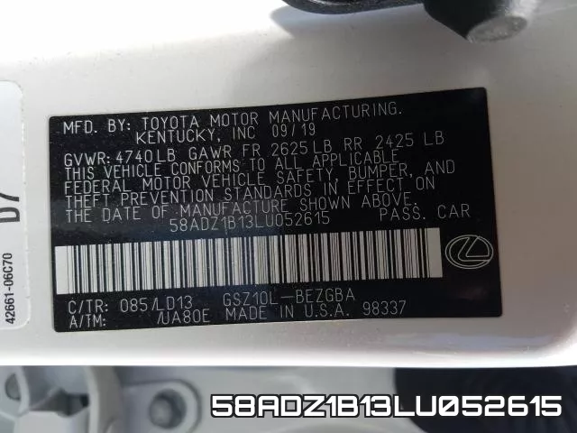 58ADZ1B13LU052615 фото 2