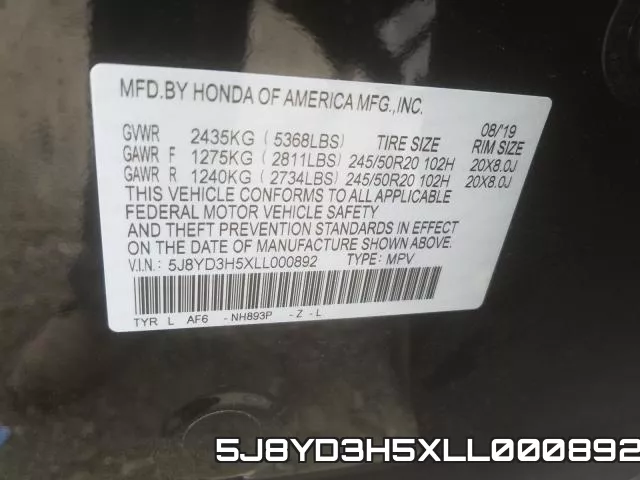 5J8YD3H5XLL000892 фото 2