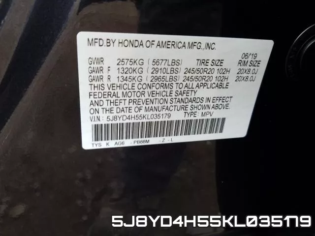 5J8YD4H55KL035179 фото 2