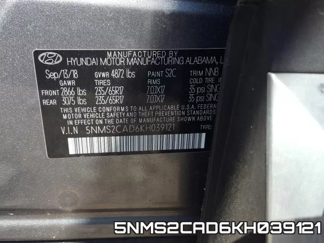 5NMS2CAD6KH039121 фото 2