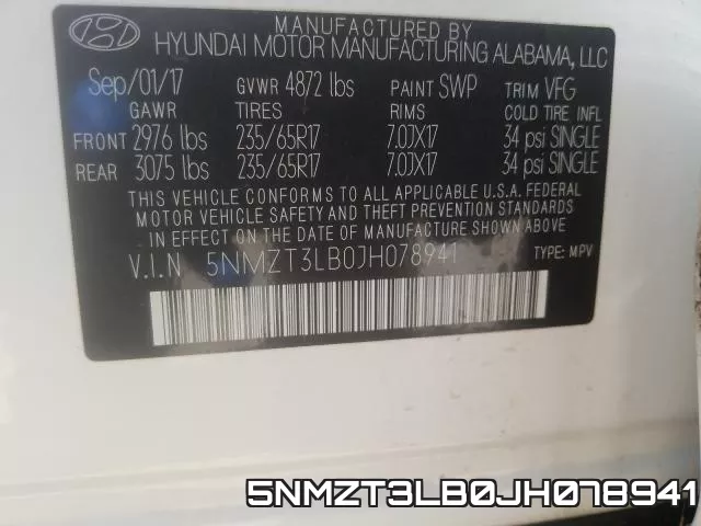 5NMZT3LB0JH078941 фото 2
