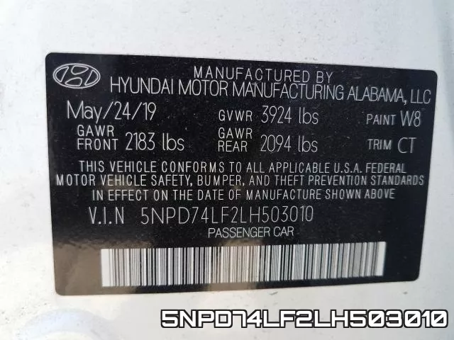 5NPD74LF2LH503010 фото 2