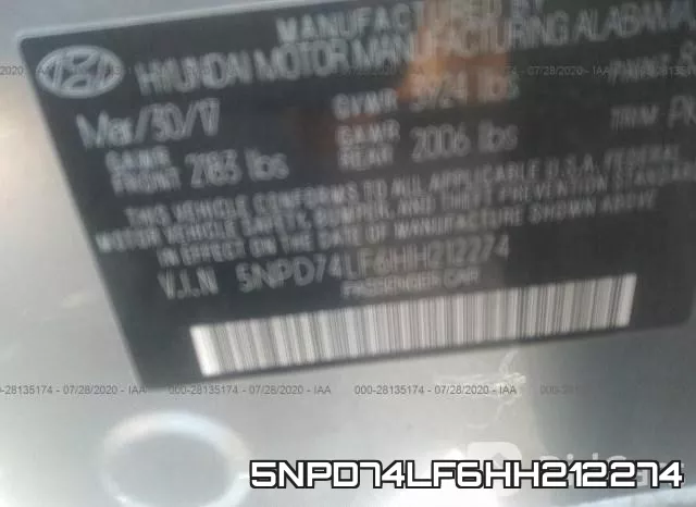5NPD74LF6HH212274 фото 10