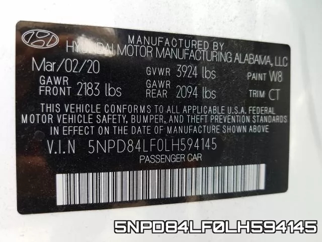 5NPD84LF0LH594145 фото 2