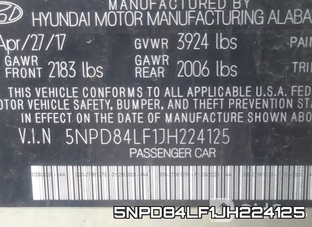 5NPD84LF1JH224125 фото 10