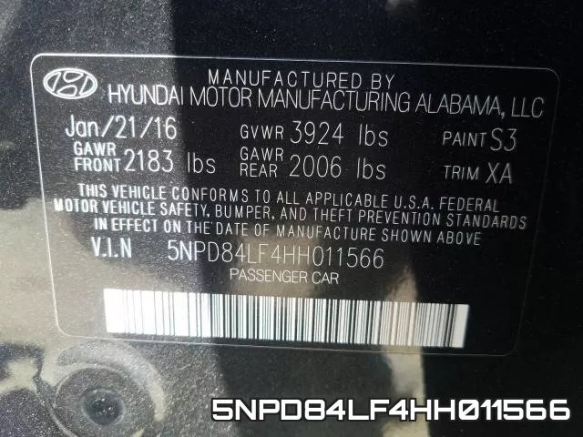 5NPD84LF4HH011566 фото 2