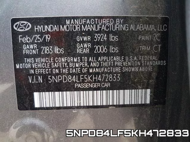 5NPD84LF5KH472833 фото 2
