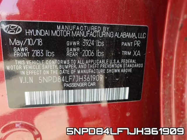 5NPD84LF7JH361909 фото 2