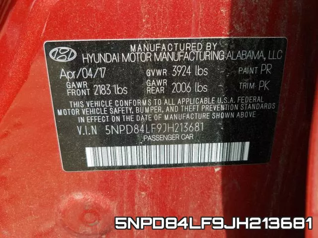 5NPD84LF9JH213681 фото 2