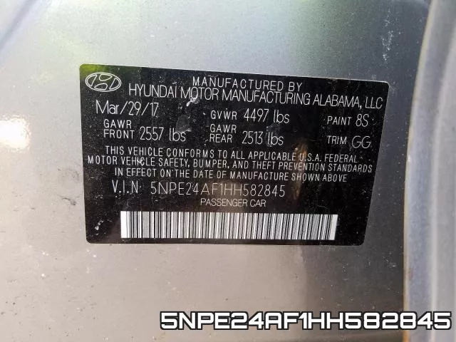5NPE24AF1HH582845 фото 2