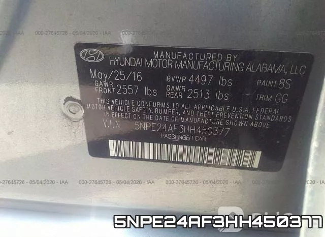 5NPE24AF3HH450377 фото 10