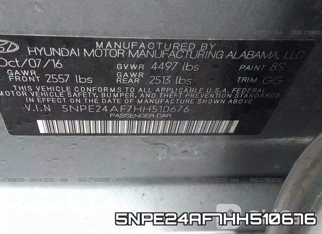 5NPE24AF7HH510676 фото 10