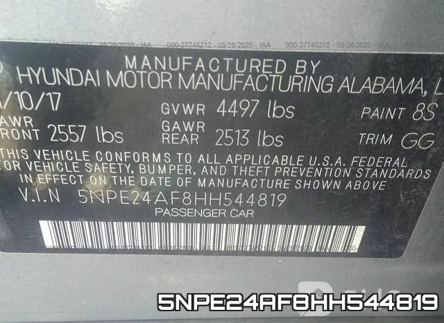 5NPE24AF8HH544819 фото 10