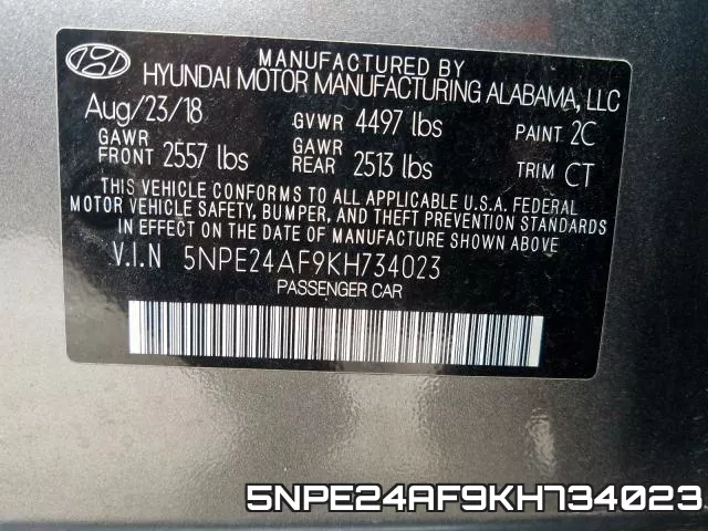 5NPE24AF9KH734023 фото 2