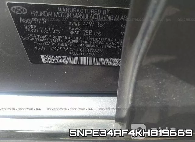 5NPE34AF4KH819669 фото 10