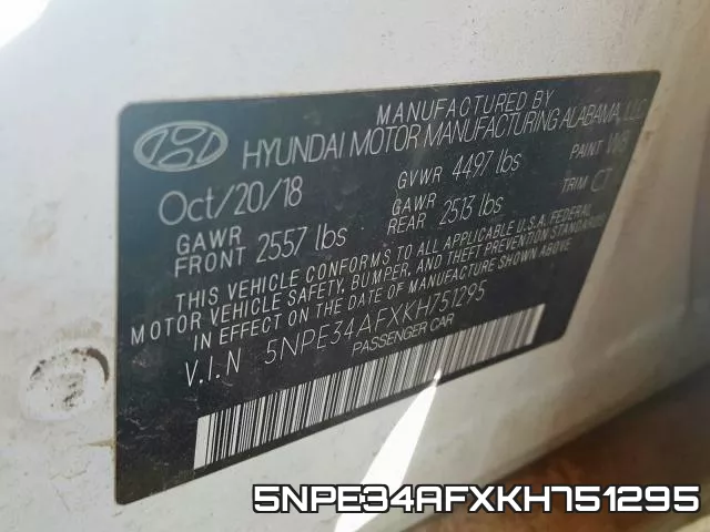 5NPE34AFXKH751295 фото 2