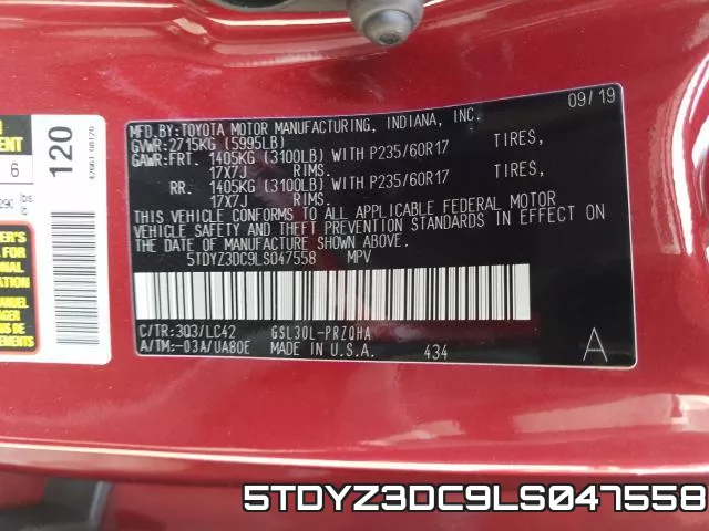 5TDYZ3DC9LS047558 фото 2