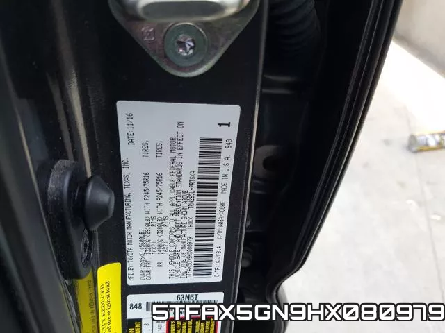 5TFAX5GN9HX080979 фото 2