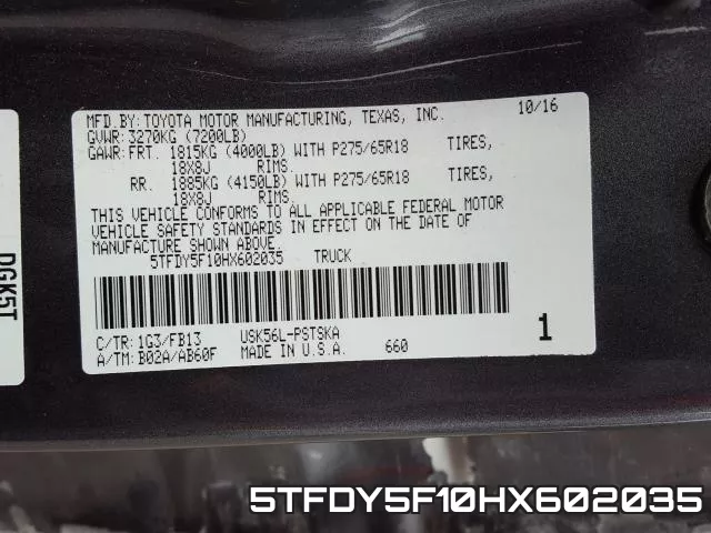 5TFDY5F10HX602035 фото 2