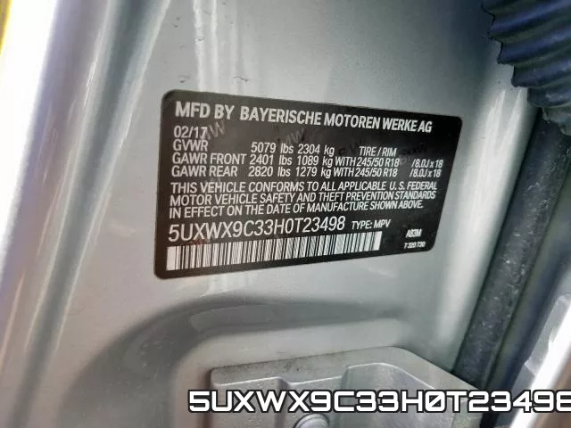 5UXWX9C33H0T23498 фото 2