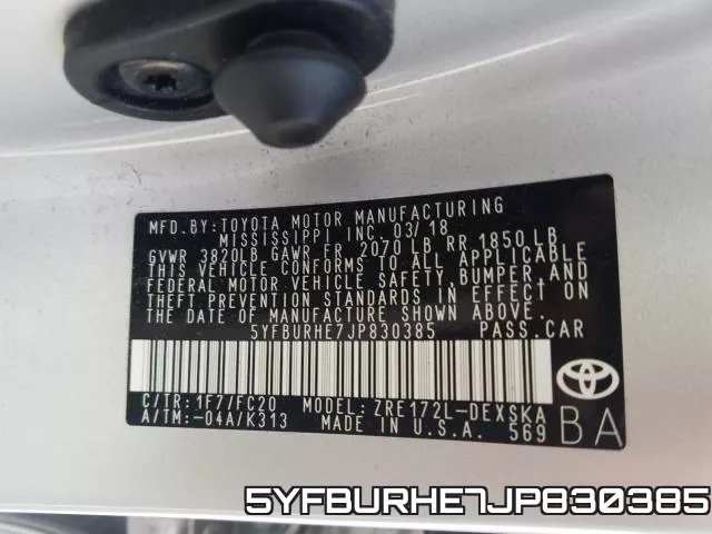 5YFBURHE7JP830385 фото 2