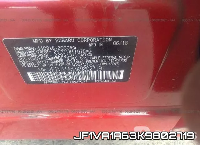 JF1VA1A63K9802719 фото 10