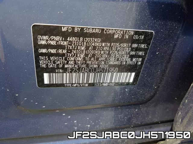 JF2SJABC0JH571950 фото 2