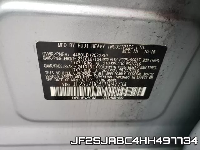 JF2SJABC4HH497734 фото 2