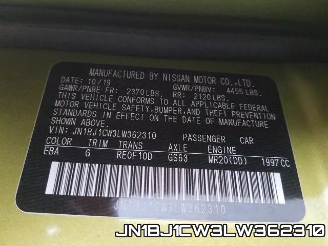 JN1BJ1CW3LW362310 фото 2