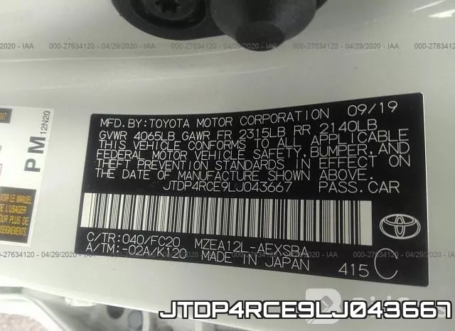 JTDP4RCE9LJ043667 фото 10
