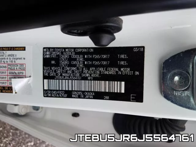 JTEBU5JR6J5564761 фото 2