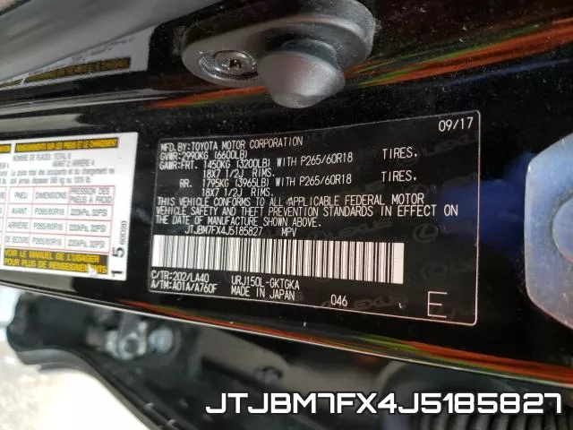 JTJBM7FX4J5185827 фото 2
