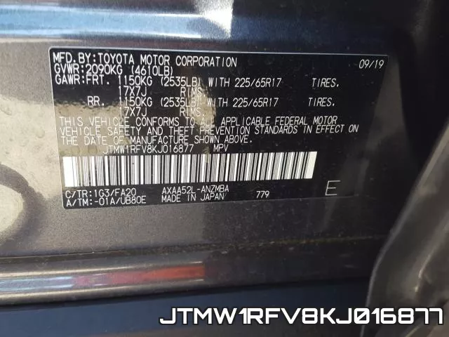 JTMW1RFV8KJ016877 фото 2