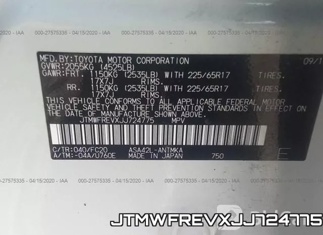 JTMWFREVXJJ724775 фото 10