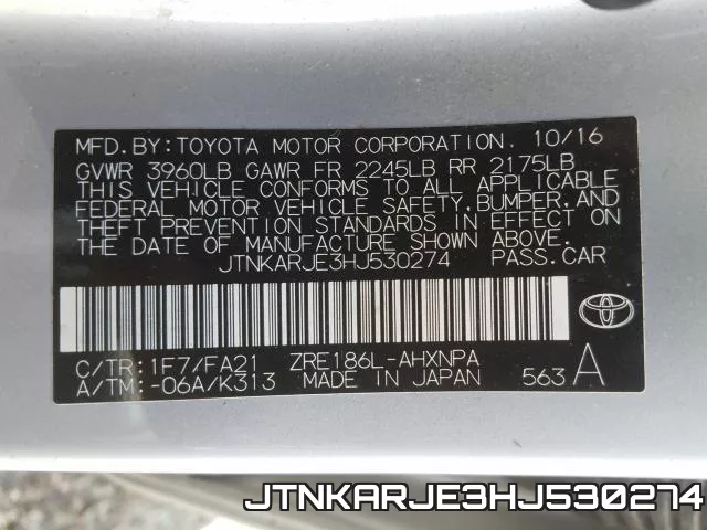 JTNKARJE3HJ530274 фото 2