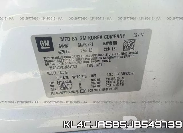 KL4CJASB5JB549739 фото 10